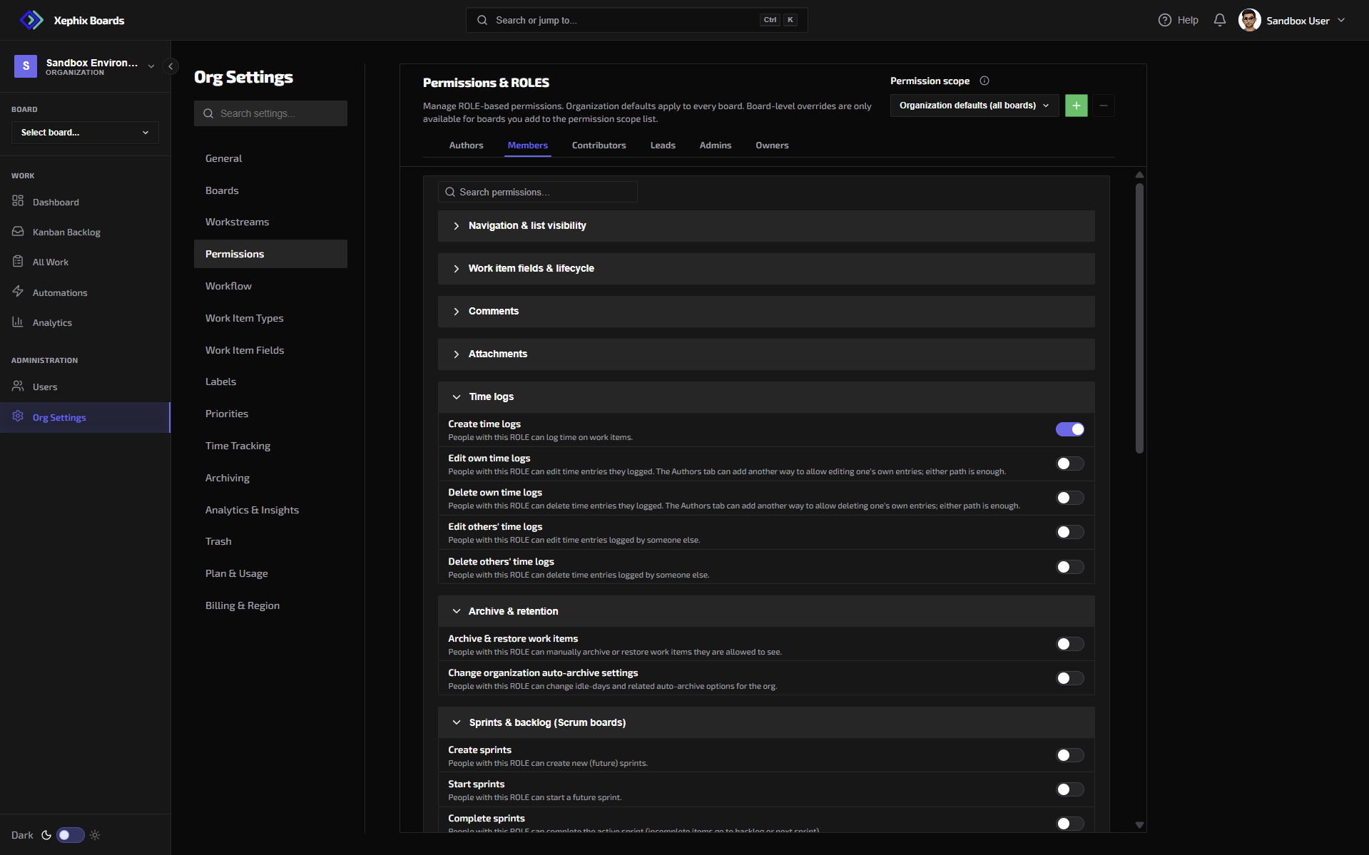 Xephix Boards Workspace and Workflow Configuration