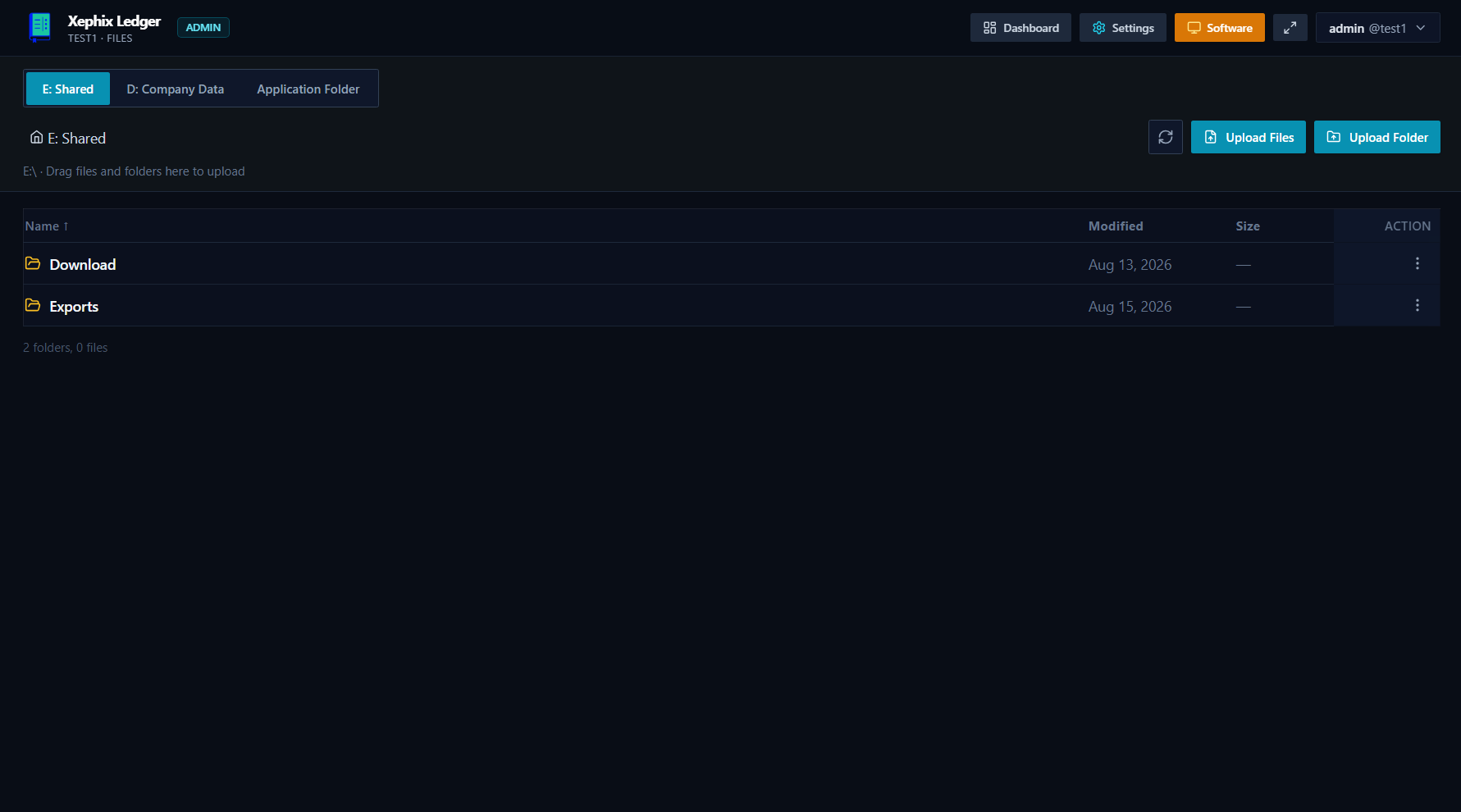 Xephix Ledger Integrated Workspace File Manager